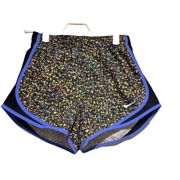 Nike Dri-Fit Womens Athletic Short in Small Multicolor High Rise Elastic Waist - Picture 1 of 6